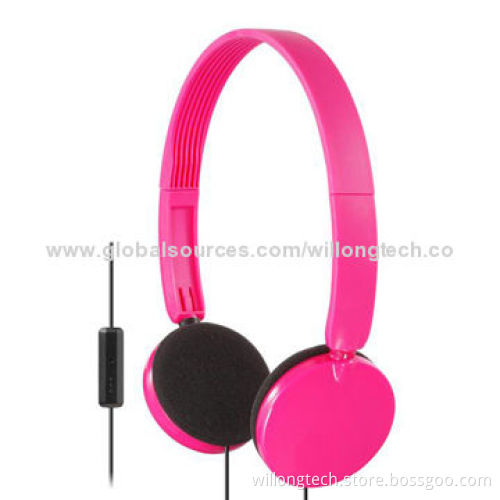 Fashionable Stylish DJ Headphones with Mic, PVC/Braided Cable